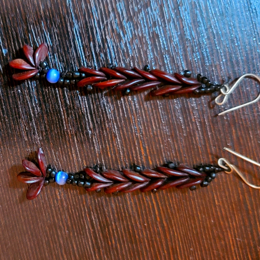 Hand beaded earrings